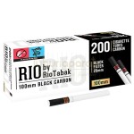 Cutie cu 200 tuburi de tigari RIO by RioTabak Black Carbon cu lungime de 100 MM